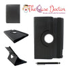 iPad Air 2 Solid Black PU Leather Case with 360 Degree Rotation + Screen Pro