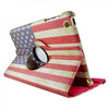 iPad Air 2 Leather USA Vintage American Flag with 360 Degree Rotation